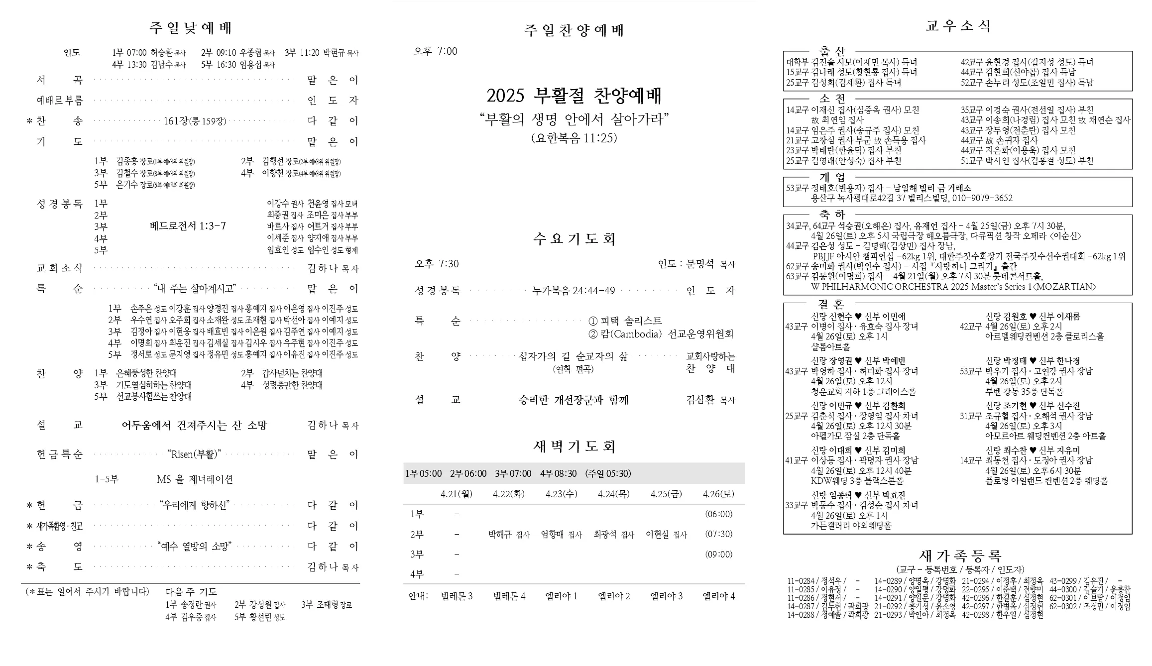 2025년 4월 20일 주보